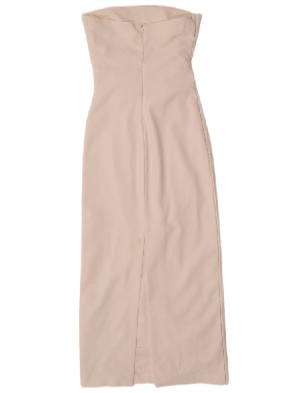 Zara Femme Robe Bustier UK 8 Petit Polyester Blanc