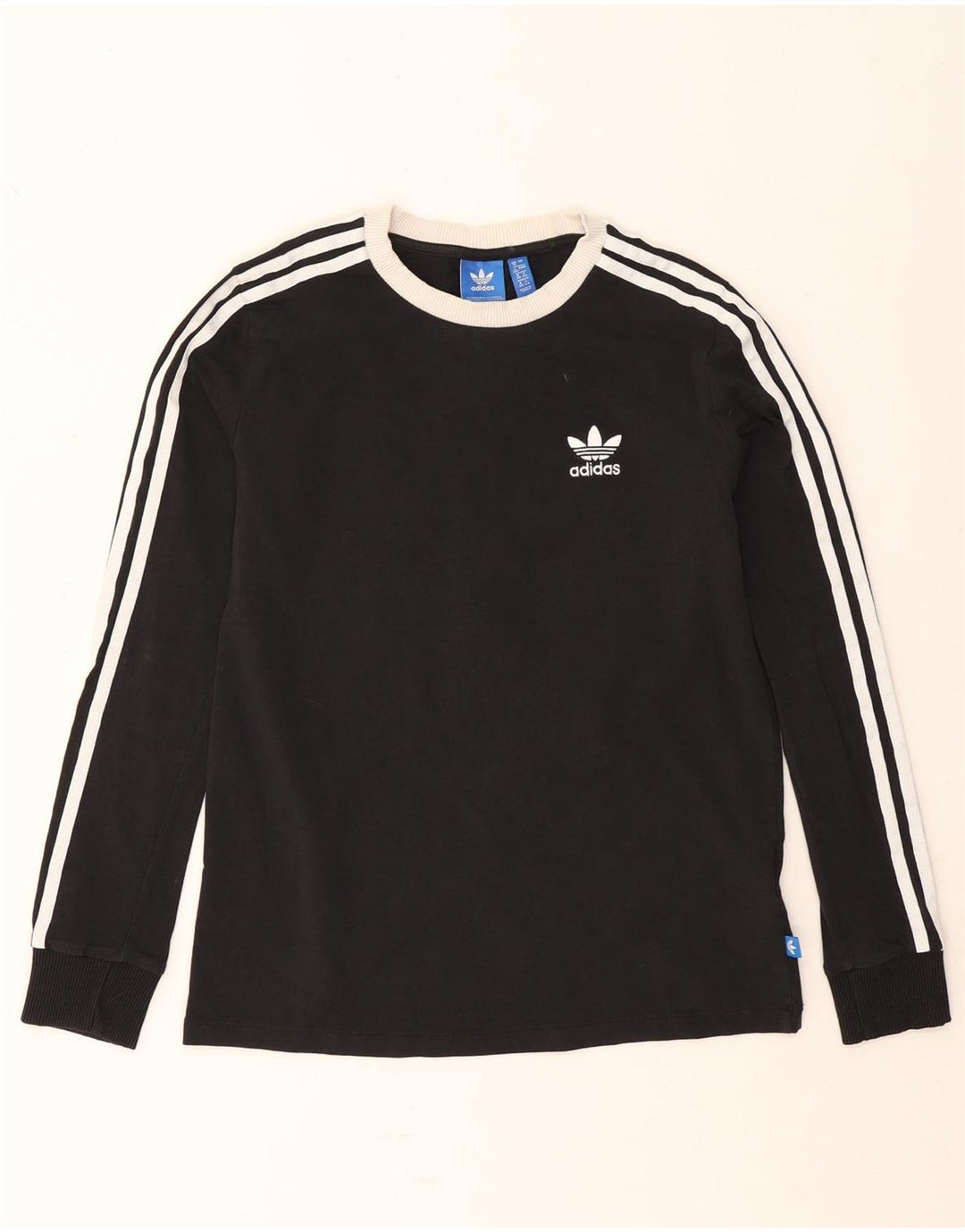 Adidas Haut à manches longues pour femme UK 12 Coton noir moyen