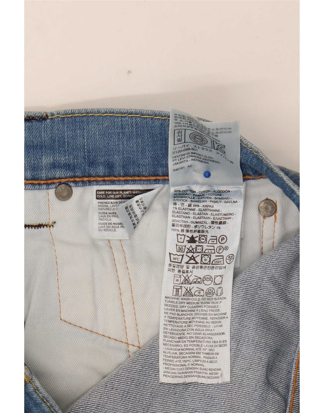 Levi's Jean Slim 511 Homme Bleu W32 L30 Coton
