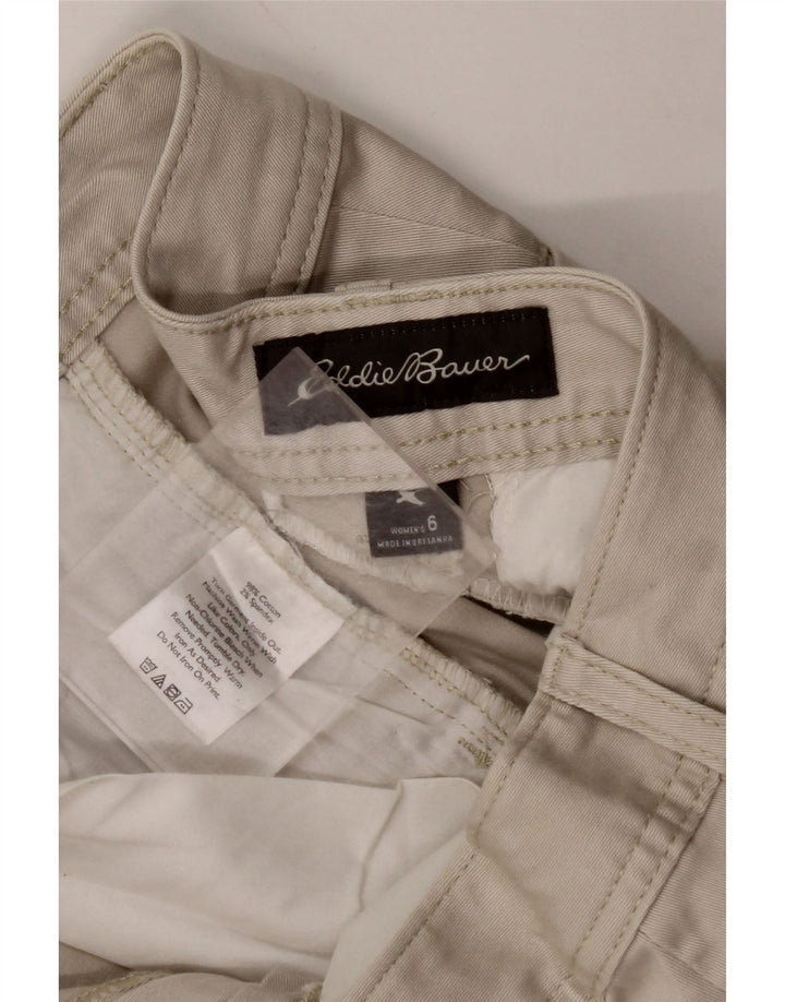 EDDIE BAUER Short Chino Femme US 6 Moyen W30 Coton Gris