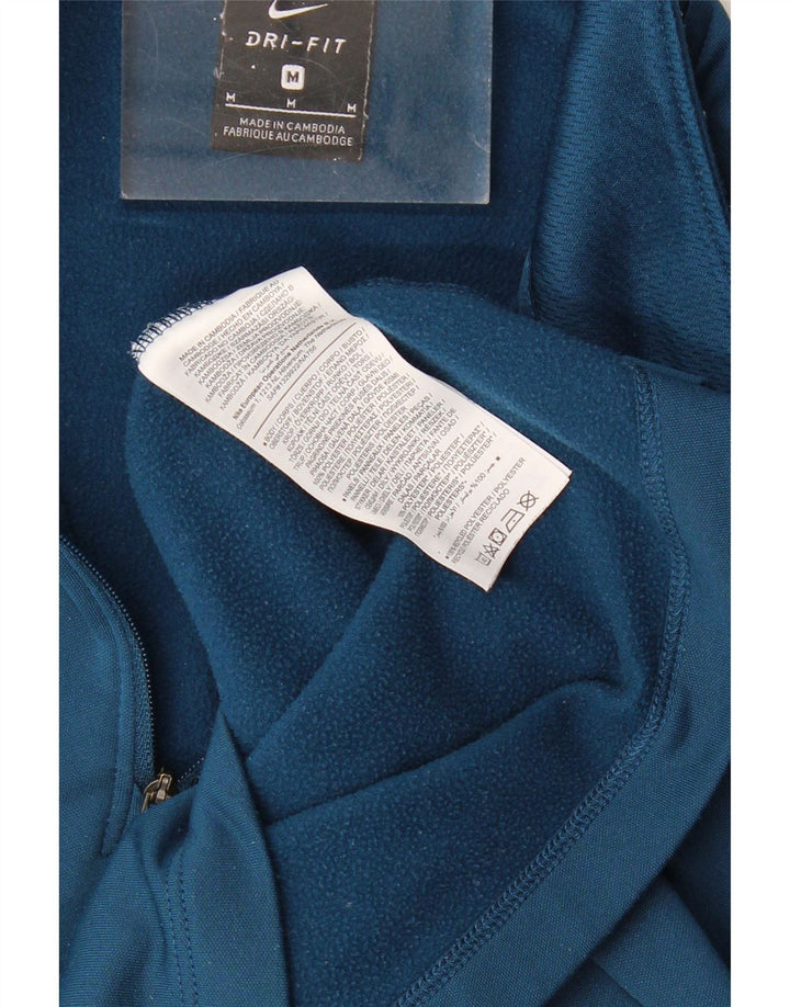 NIKE Haut de survêtement Dri Fit Graphic à col zippé pour homme Bleu moyen