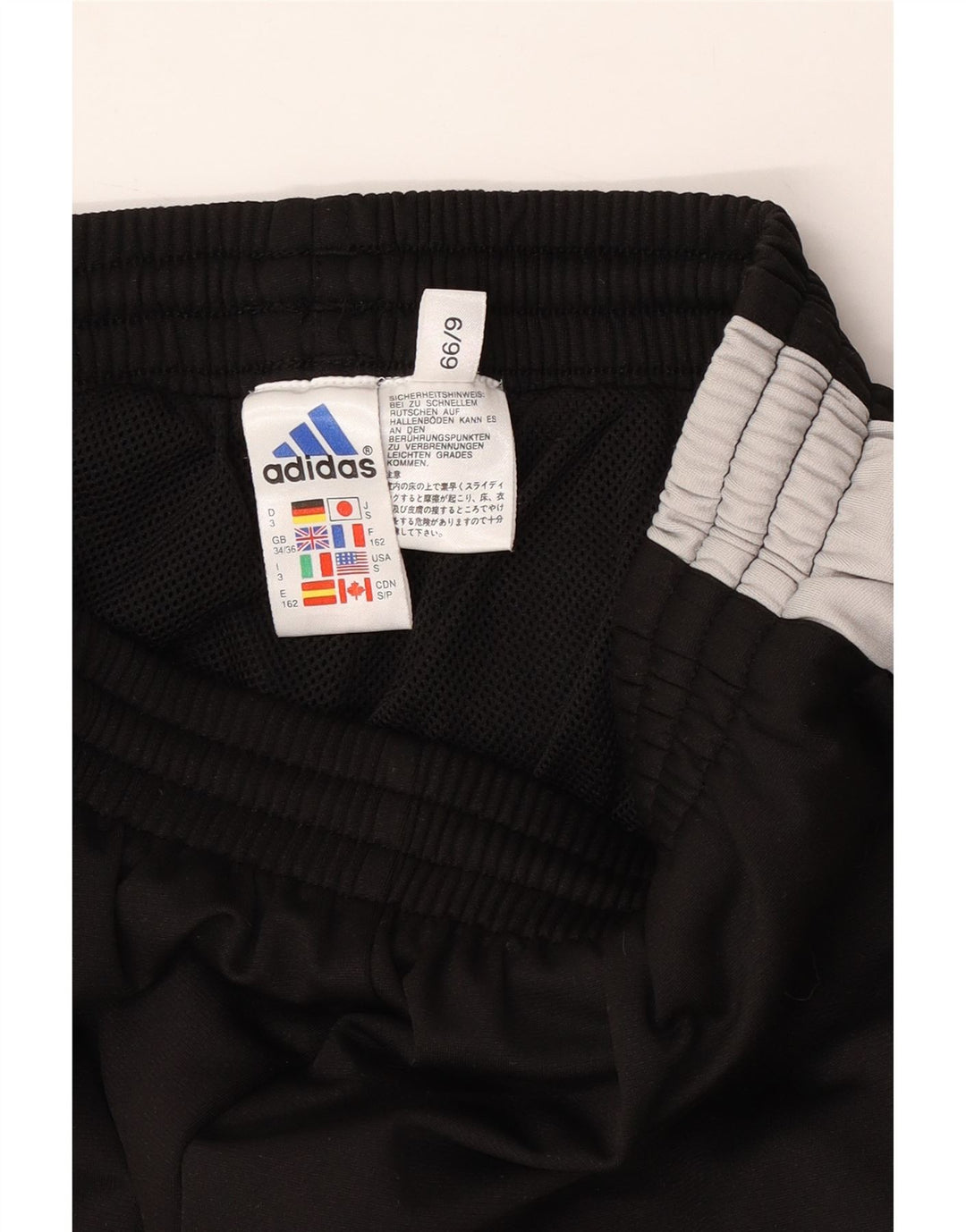 ADIDAS Pantalon de survêtement graphique pour hommes UK 34/36 Small Black Colourblock