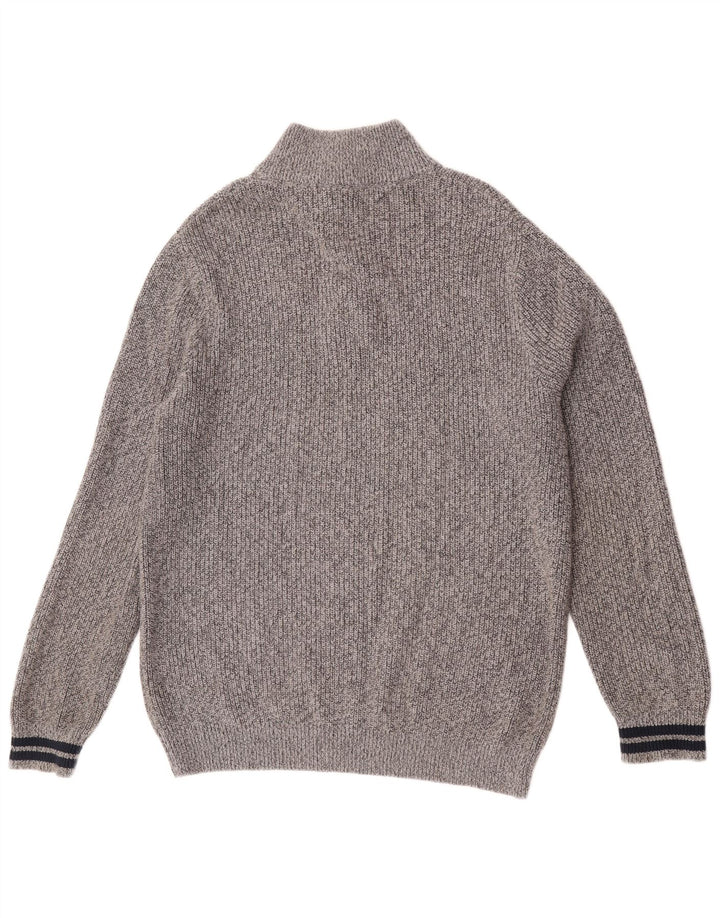 Tommy Hilfiger Pull à col boutonné pour homme XL Gris Coton