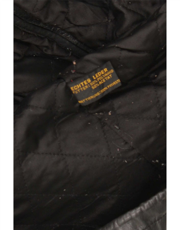 Yorn Manteau en cuir surdimensionné pour femme EU 40 Noir moyen