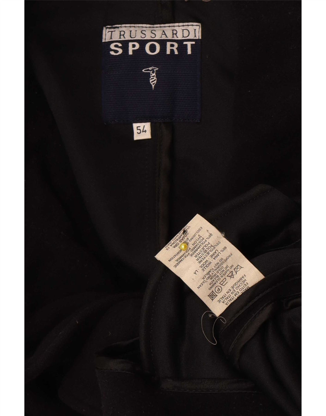 Caban Homme Trussardi IT 54 2XL Noir Laine