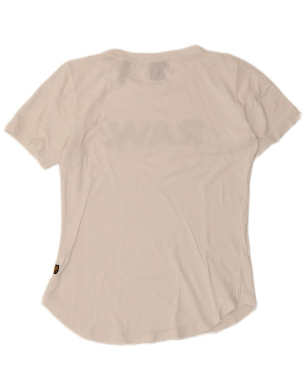 G-Star T-shirt graphique pour femme UK 6 XS Blanc