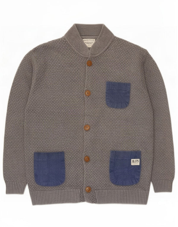 Jack & Jones Cardigan Pull XL Gris Colorblock Coton Homme