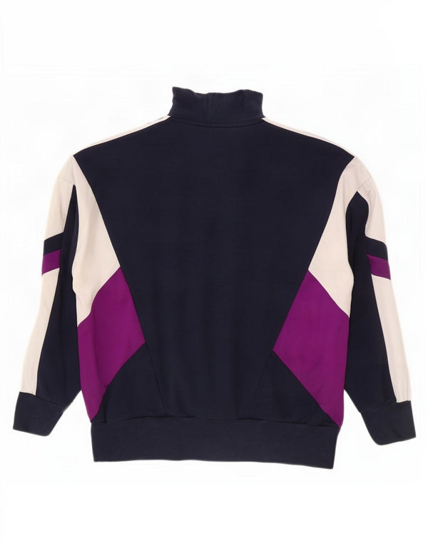 Adidas Sweat-shirt graphique pour femme UK 16 Large Bleu marine Colourblock