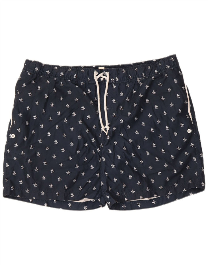 Penguin Short de Bain Graphique Homme XL Bleu Marine Polyester