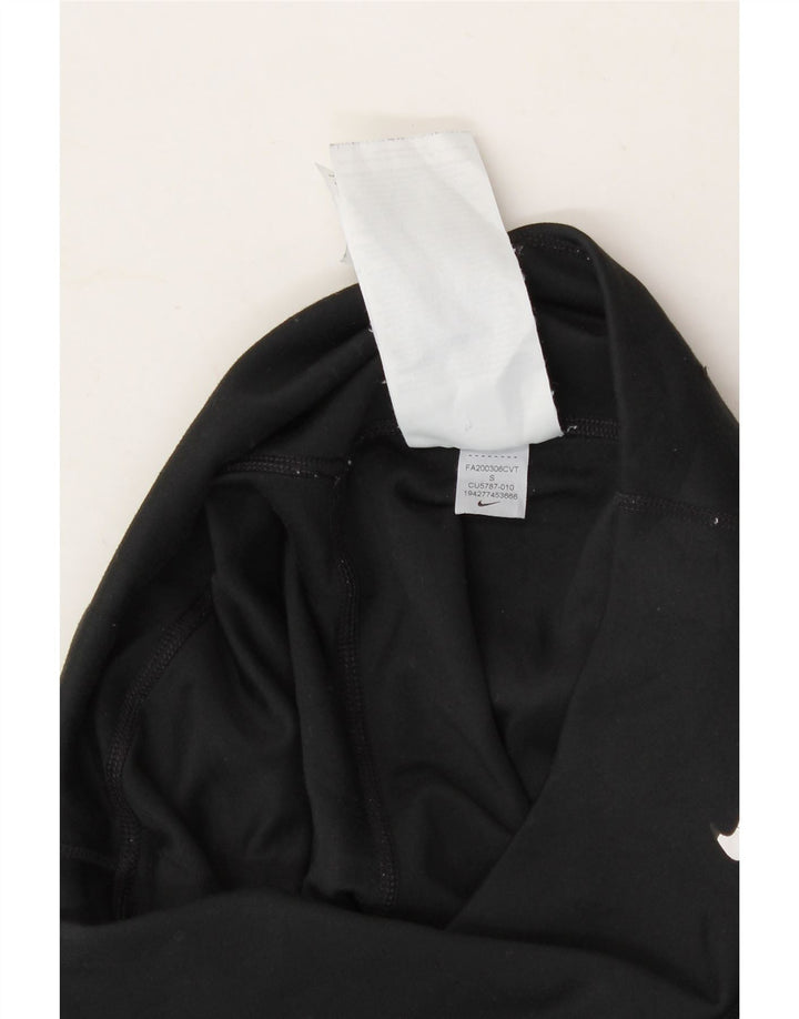 NIKE Womens Capri Graphic Leggings UK 10 Small  Black Polyester Vintage Nike and Second-Hand Nike from Messina Hembry 