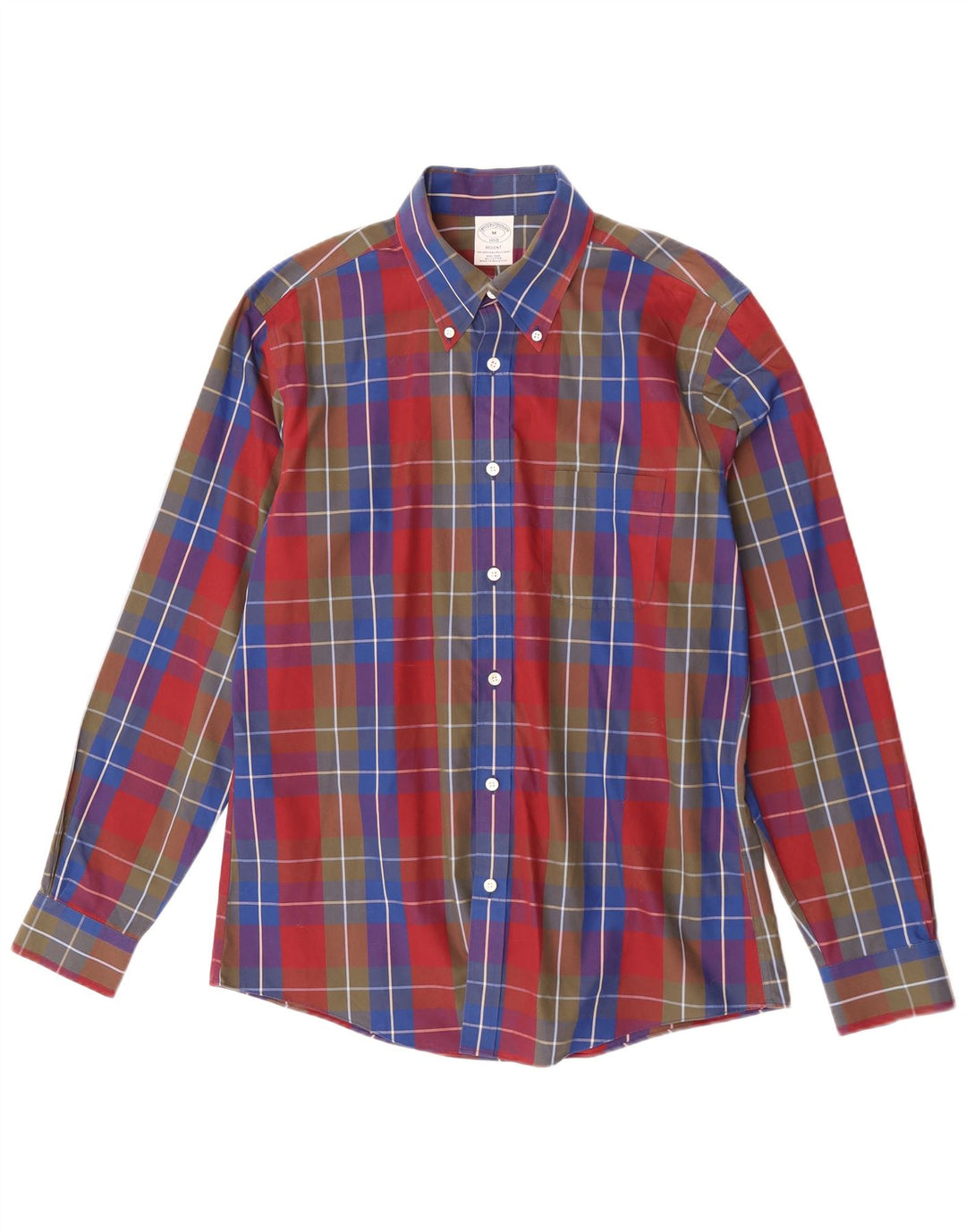 Brooks Brothers Chemise Regent Homme Coton à Carreaux Multicolore Moyen
