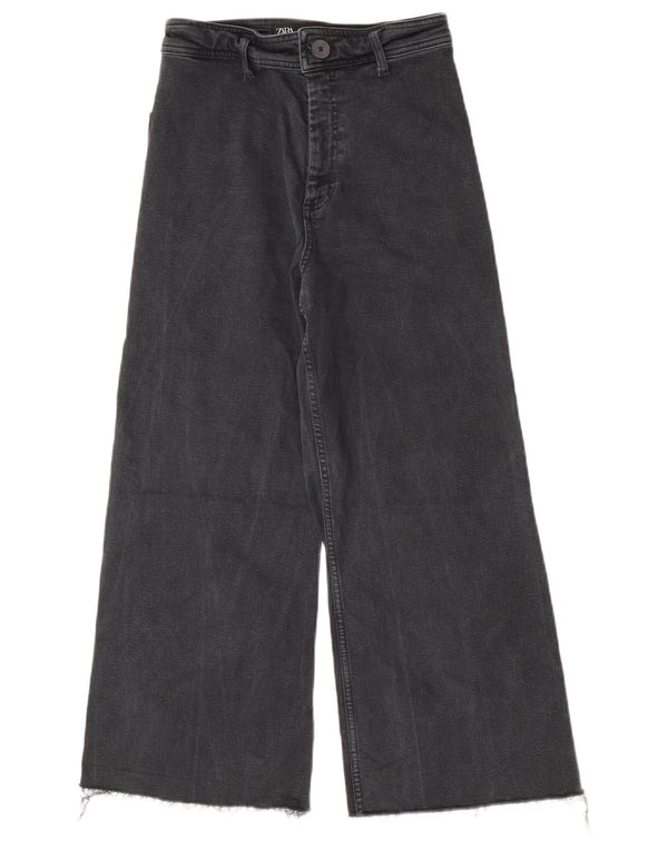 Zara Jean droit taille haute The Marine pour femme EU 38 Small W28 L24 Gris