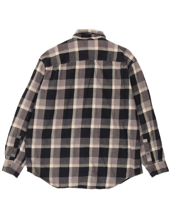 Timberland Chemise en flanelle XL pour homme en coton à carreaux noirs