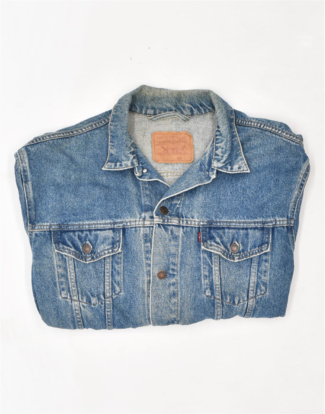 LEVI'S Veste en Jean Homme UK 42 XL Bleu Coton