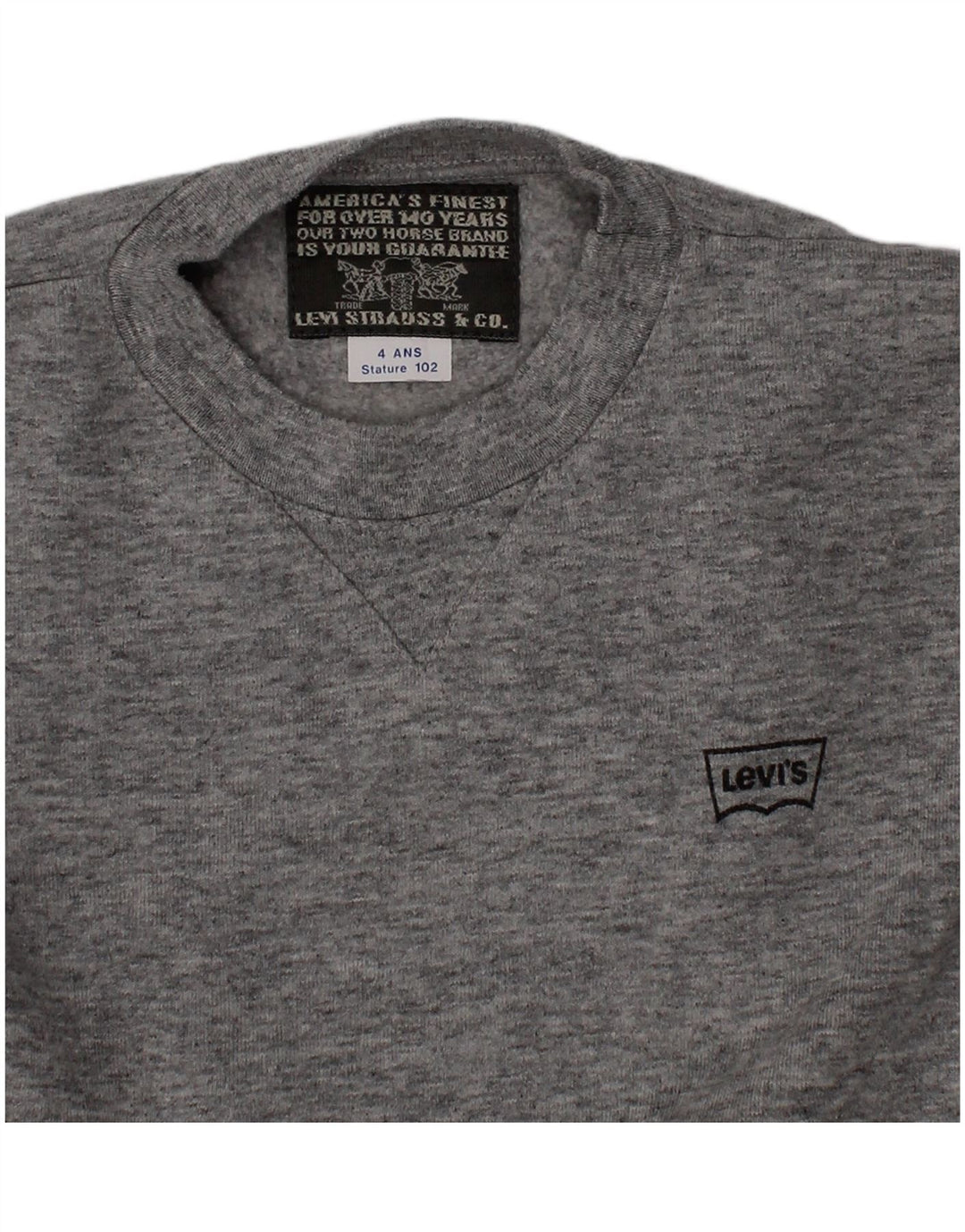 Levi's Sweatshirt Jumper Garçon 3-4 ans Gris Moucheté