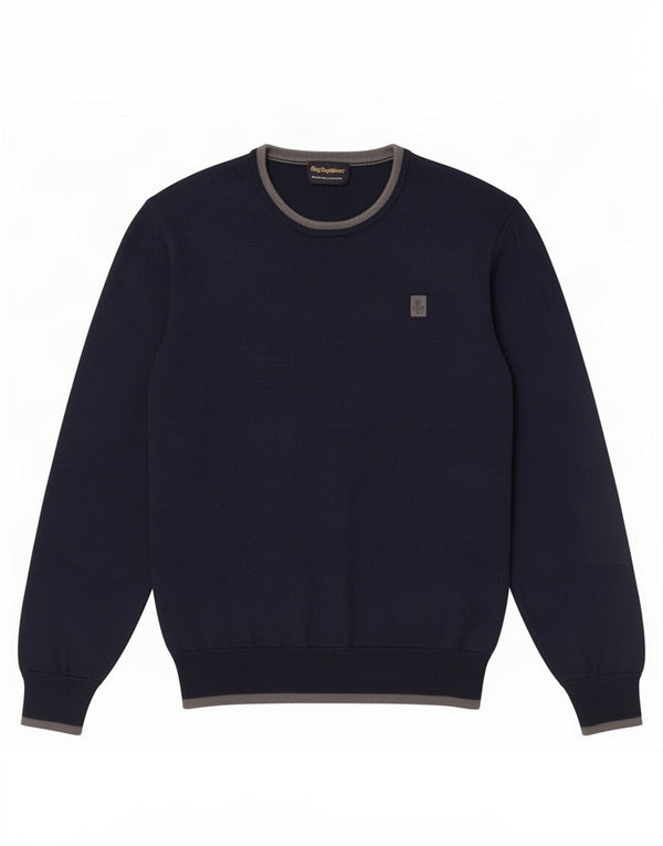 Refrigiwear Pull col rond garçon 15-16 ans 2XL Bleu marine Laine