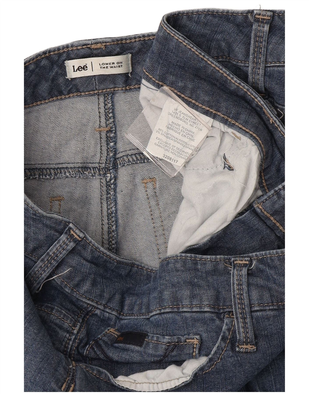 Lee Jeans Capri Femme W34 L18 Bleu Coton