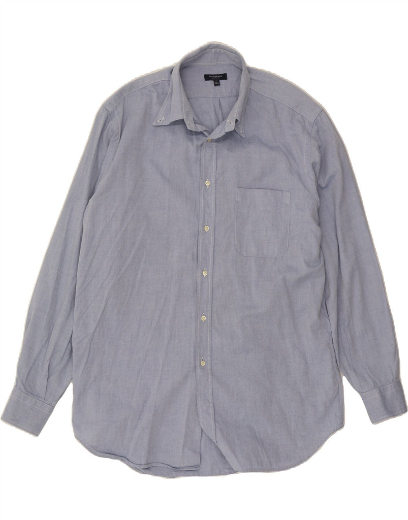 BURBERRY Mens Shirt Size 41 Large Blue Cotton Vintage Burberry and Second-Hand Burberry from Messina Hembry 