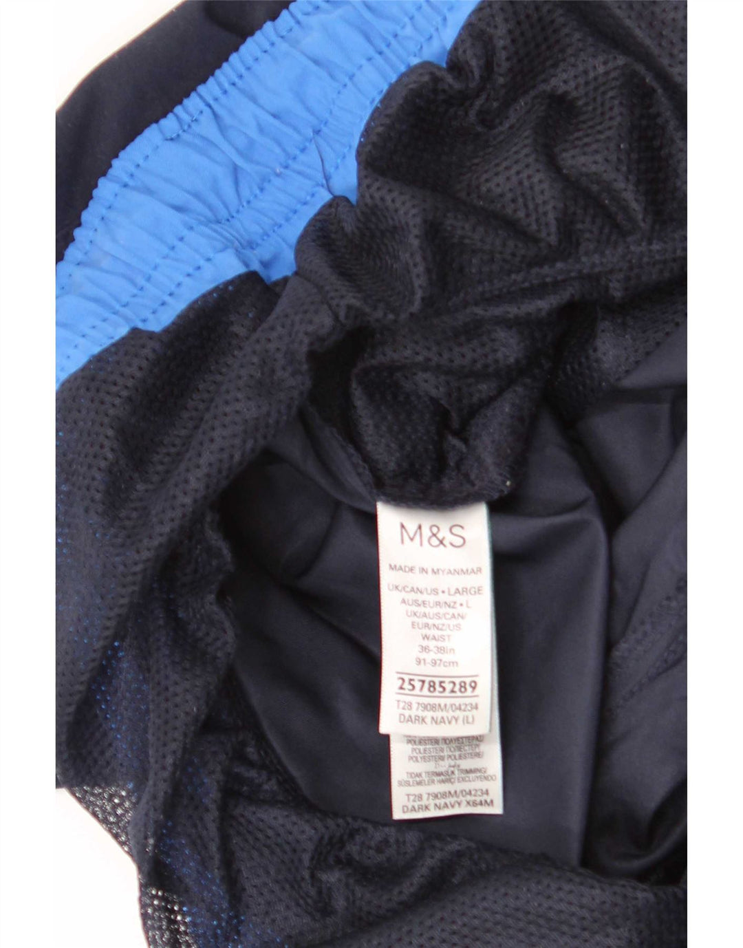 Marks & Spencer Short de bain homme grand bleu marine polyester