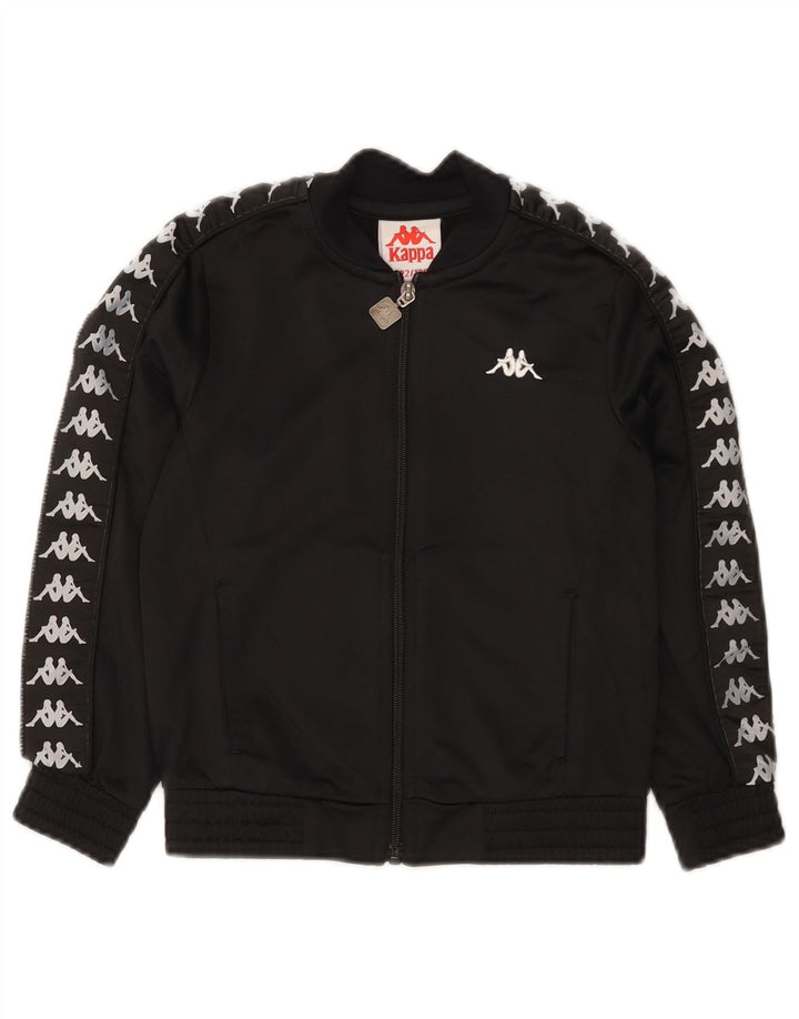 Kappa Veste de Survêtement Graphique Garçon 7-8 Ans Noir Polyester