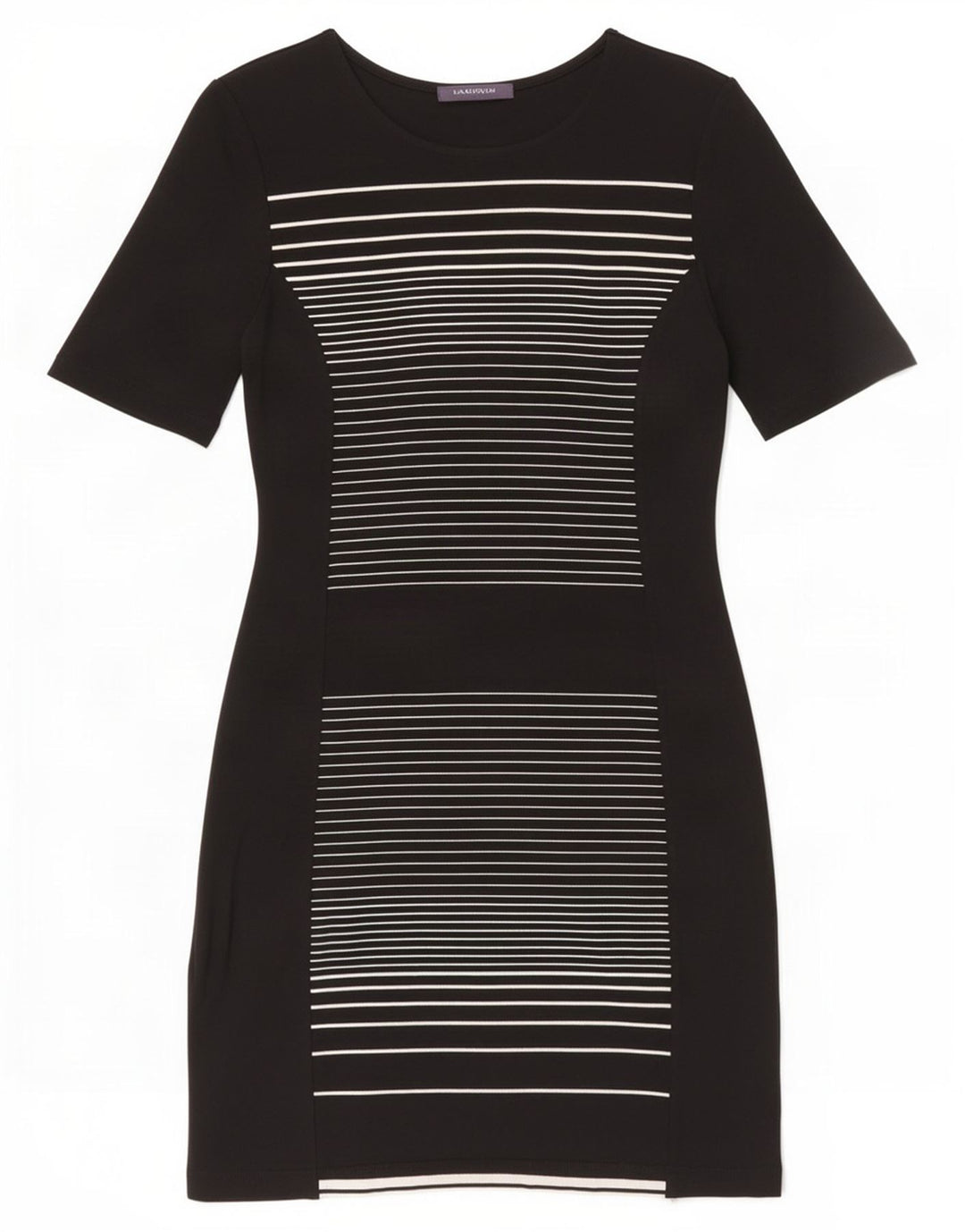 Marks & Spencer Robe fourreau pour femme UK 14 Medium Noir Rayé