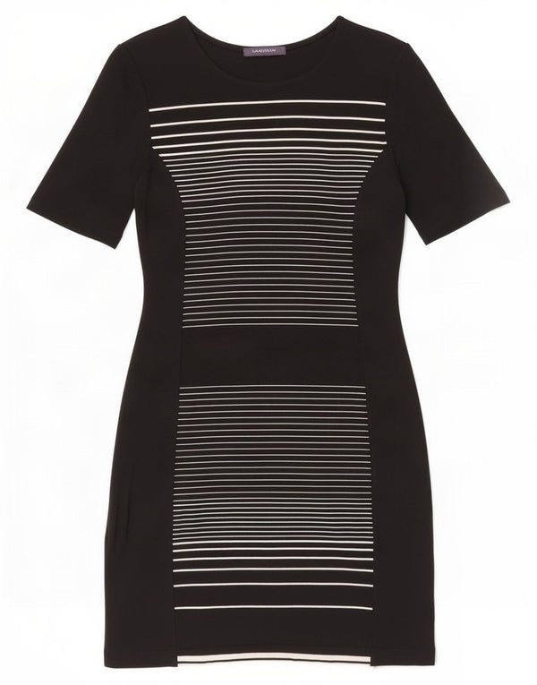Marks & Spencer Robe fourreau pour femme UK 14 Medium Noir Rayé