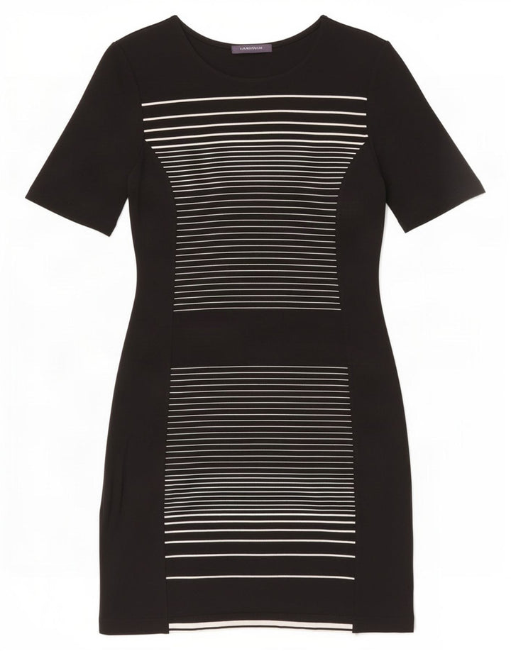 Marks & Spencer Robe fourreau pour femme UK 14 Medium Noir Rayé
