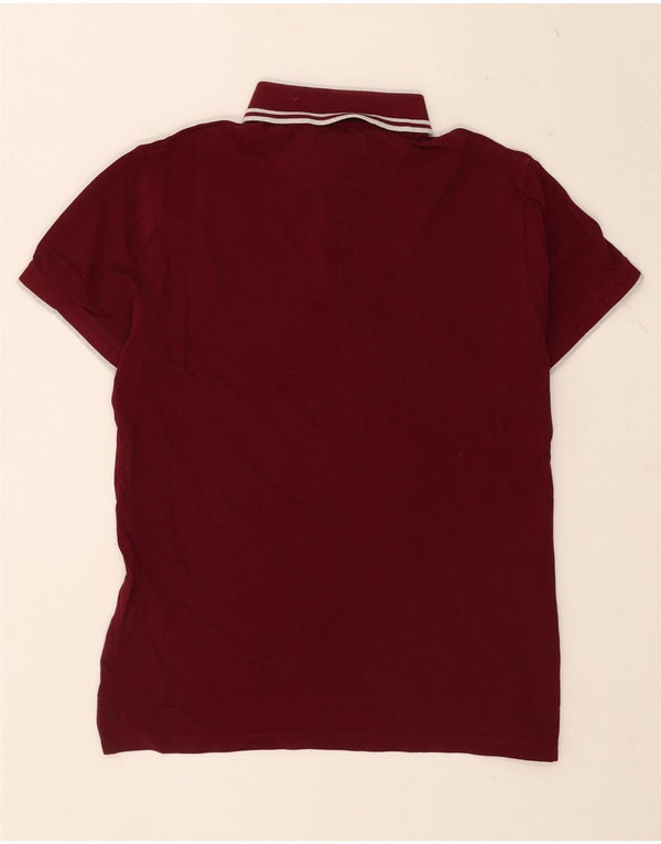 Massimo Dutti Polo Homme Coton Rayé Bordeaux Moyen