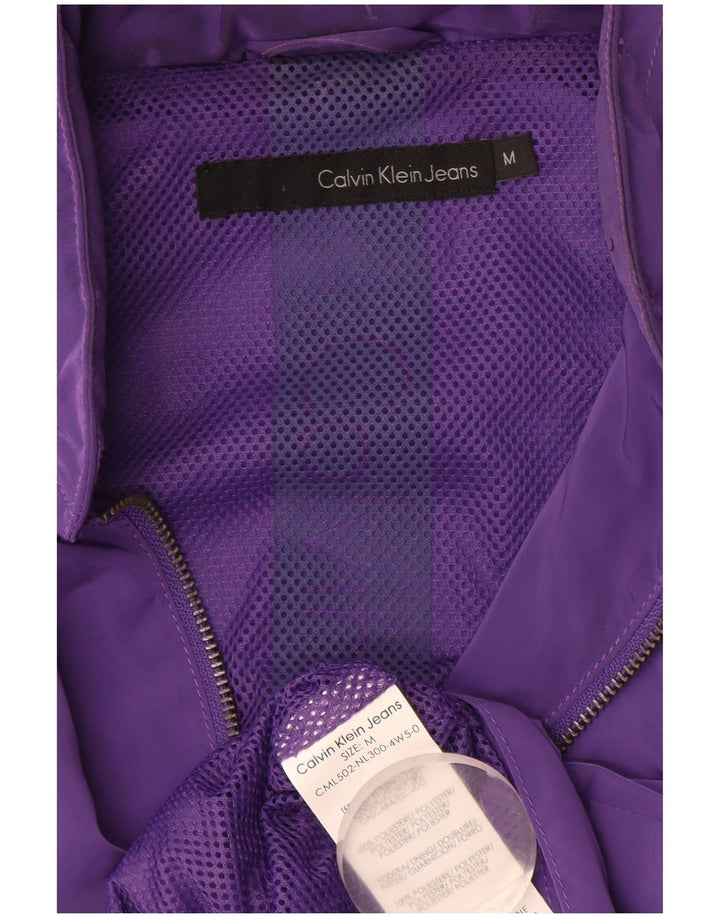 Calvin Klein Jeans Veste bomber graphique pour femme UK 14 Violet moyen