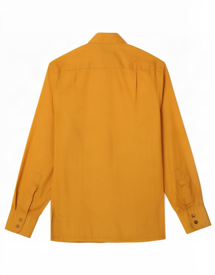 Vintage Chemise Femme UK 10 Petit Jaune Polyester