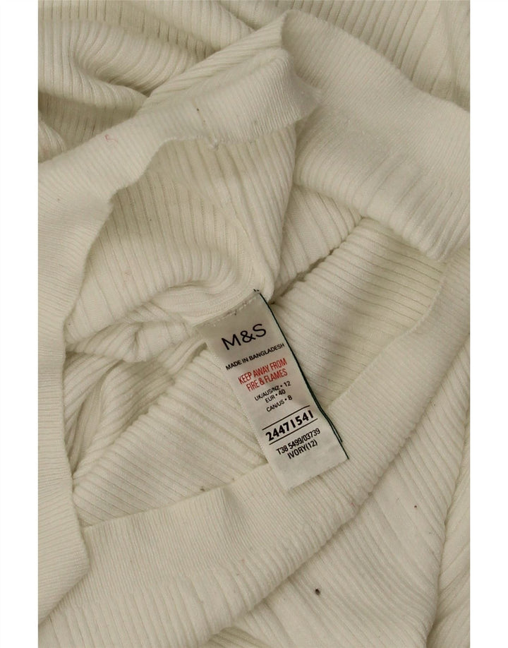 Marks & Spencer Pull col roulé pour femme UK 12 Medium Off White