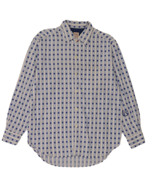 Replay Chemise Homme Large Bleu Géométrique Coton