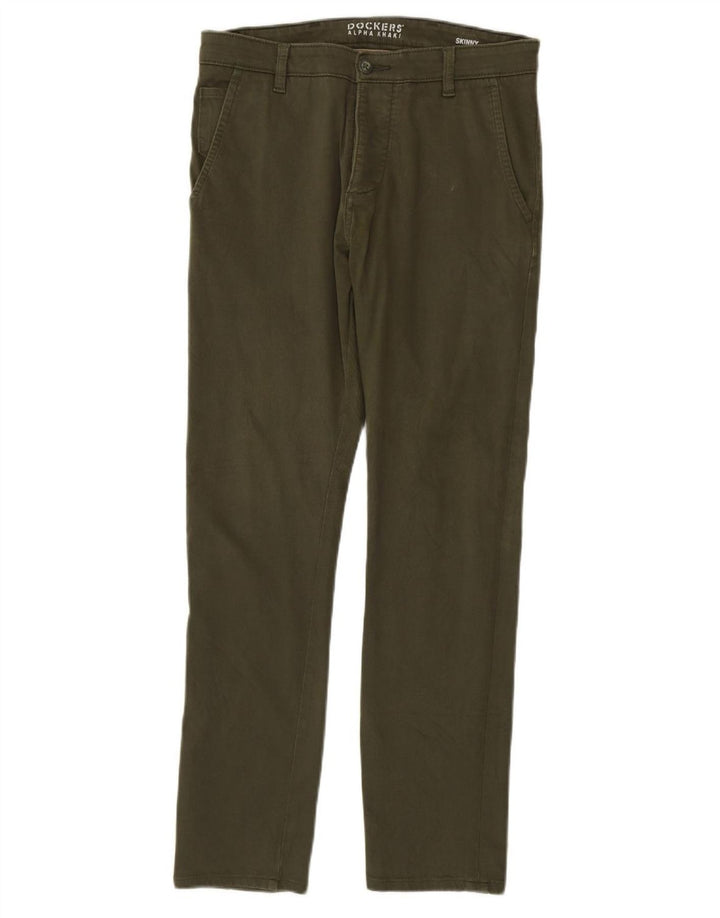 DOCKERS Pantalon Chino Skinny Khakis Homme W30 L32 Vert Coton
