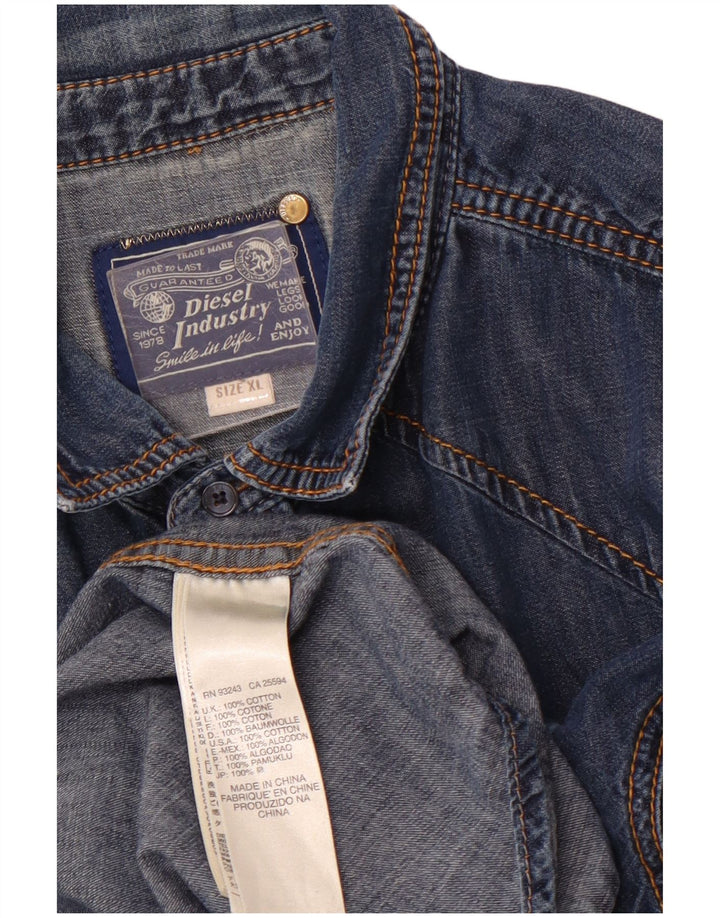 DIESEL Chemise en Jean Homme XL Bleu Coton