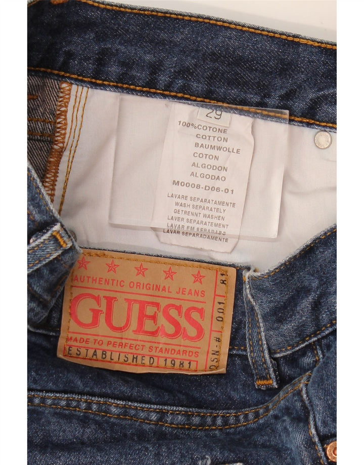 GUESS Jean droit homme W29 L30 bleu marine coton