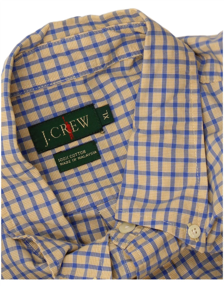 J. CREW Chemise Homme XL Jaune Carreaux Coton