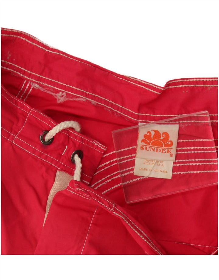 Sundek Short de Bain Homme Nylon Rouge Moyen