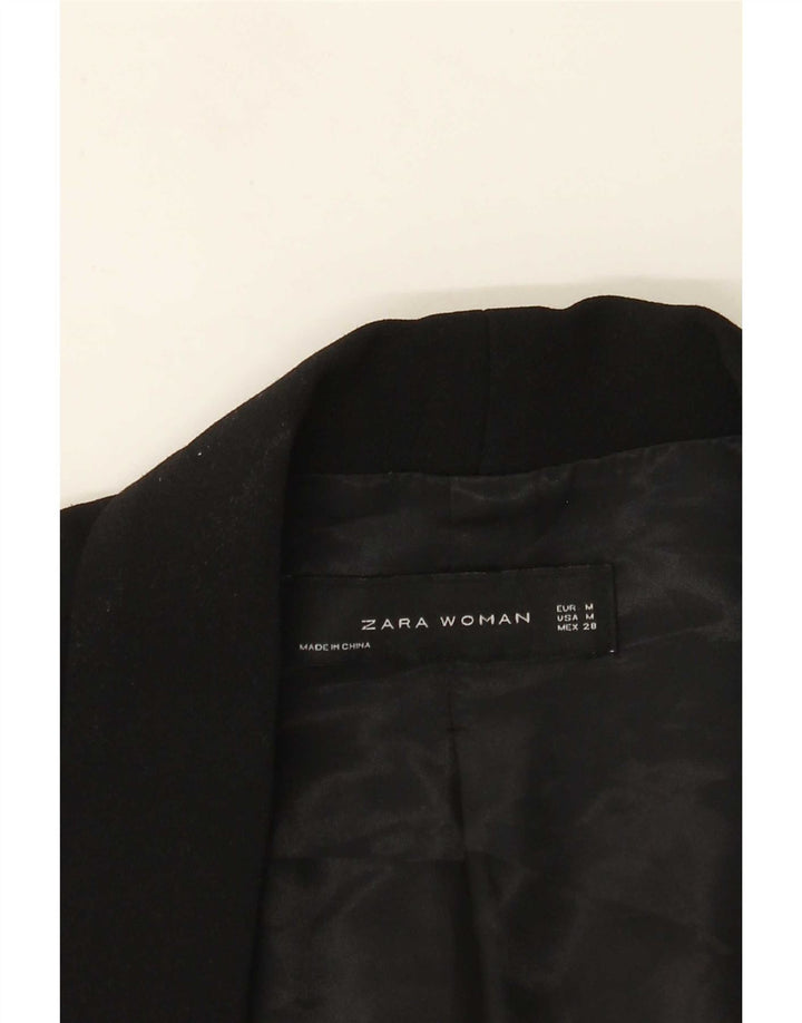 Zara Veste blazer ouverte à manches 3/4 pour femme UK 14 Noir moyen