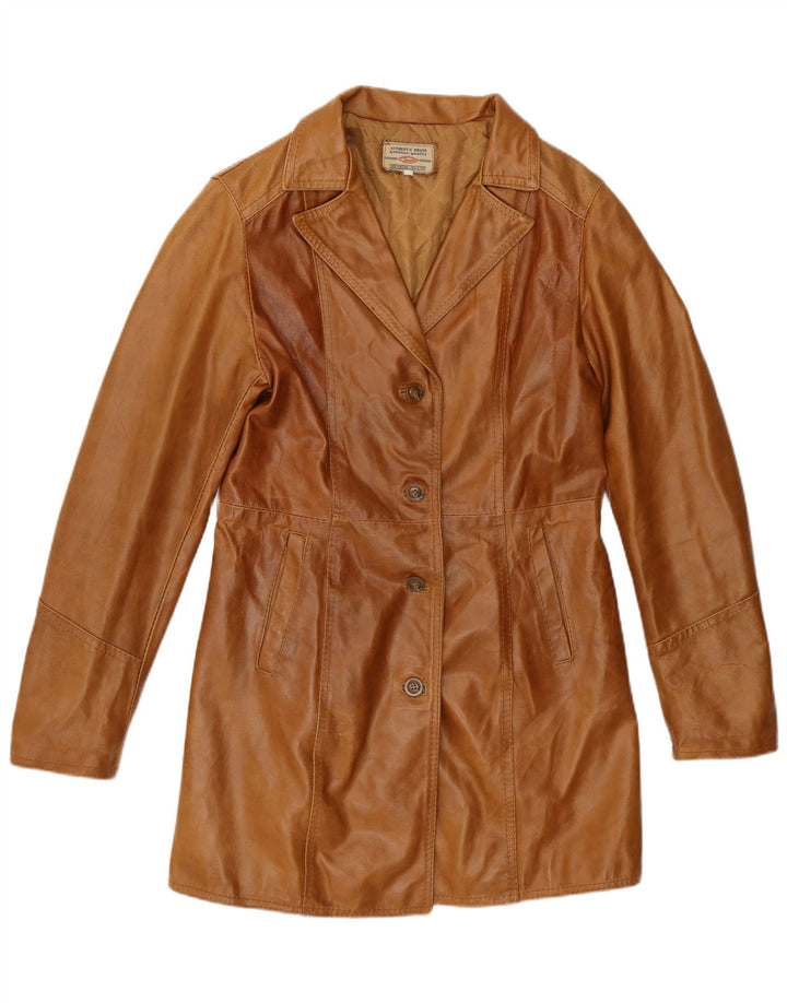 Manteau en cuir pour femme Scout UK 12 Cuir marron moyen