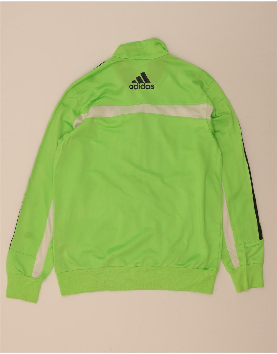 ADIDAS Veste de survêtement graphique pour hommes, petit, vert, color block, polyester