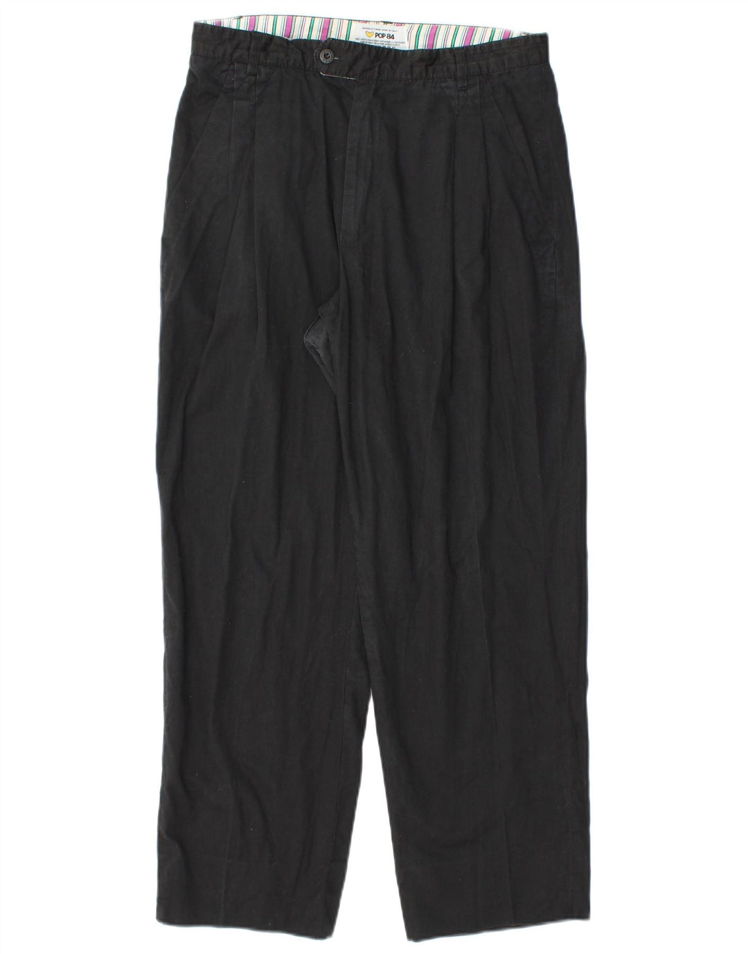 POP 84 Pantalon Chino Pegged Femme Moyen W30 L27 Noir