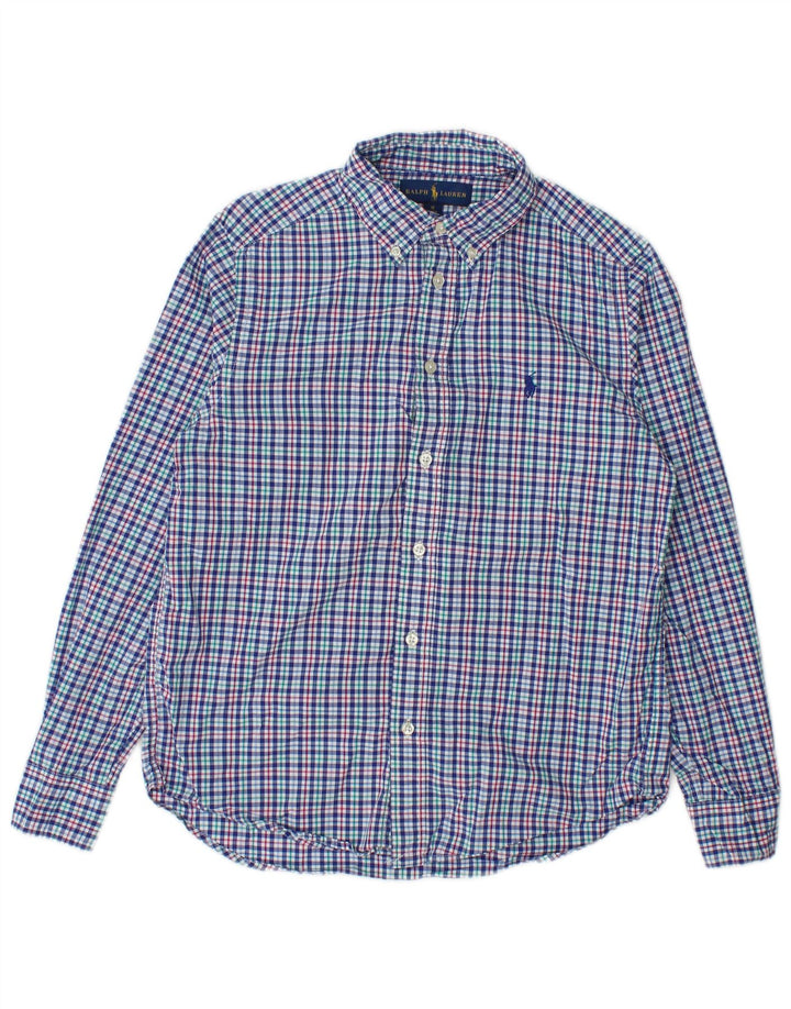 Ralph Lauren Chemise Garçon 13-14 ans Bleu Vichy Coton