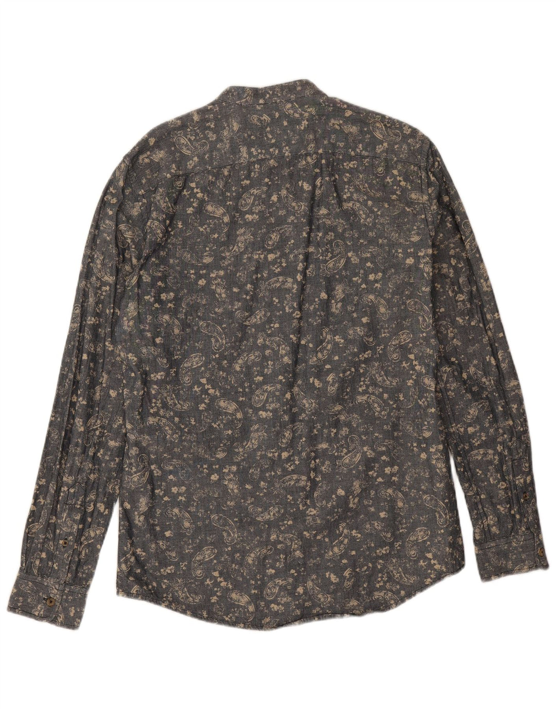 Benetton Chemise Homme Gris Moyen Paisley