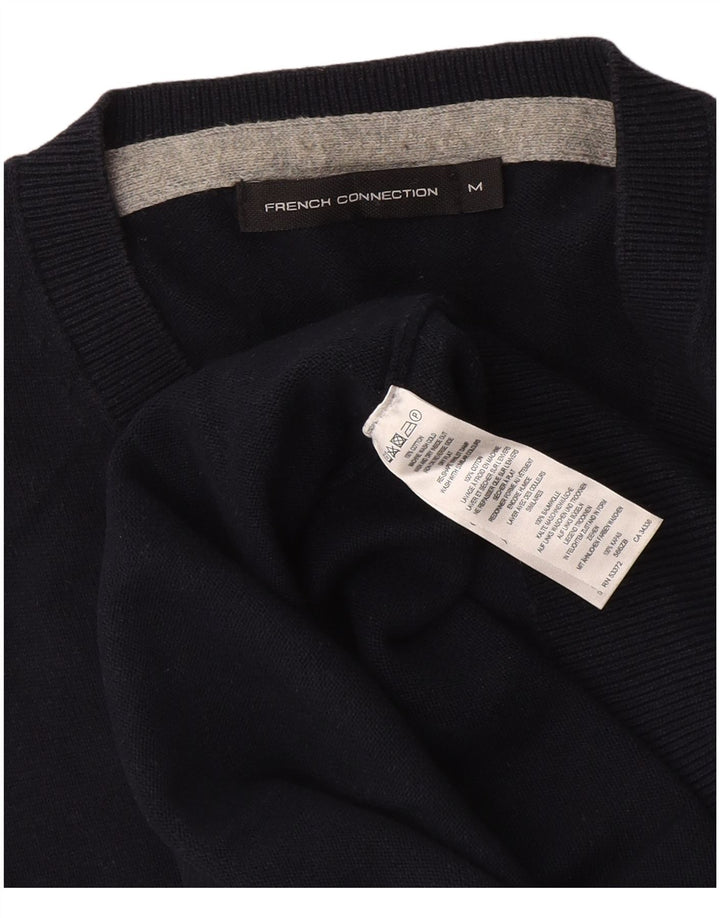French Connection Pull Col V Homme Bleu Marine Moyen Coton