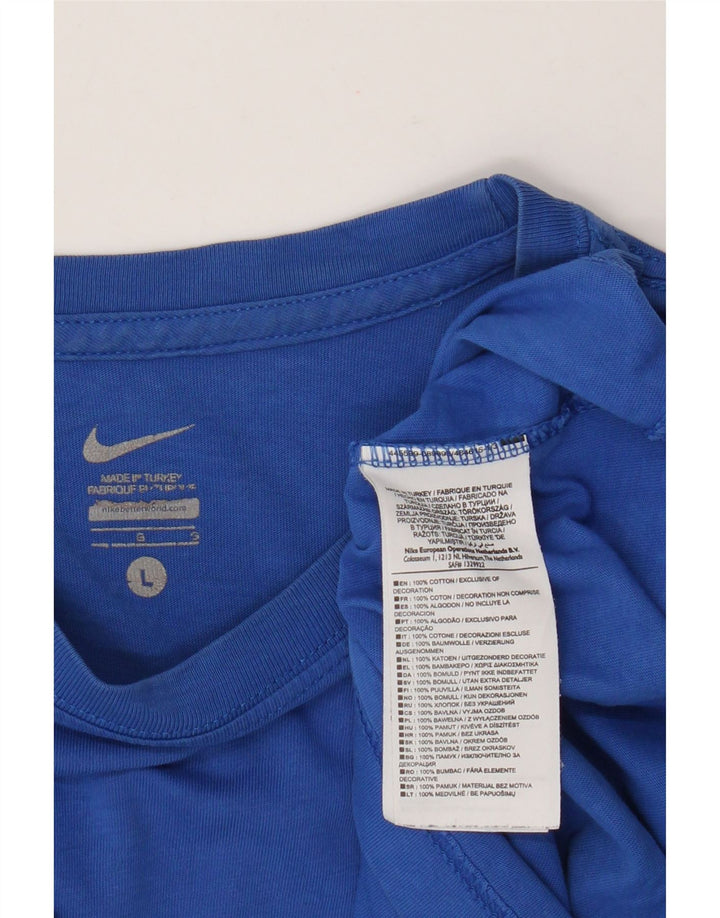 Nike Hommes HELLAS VERONA T-Shirt Haut Grand Bleu Coton