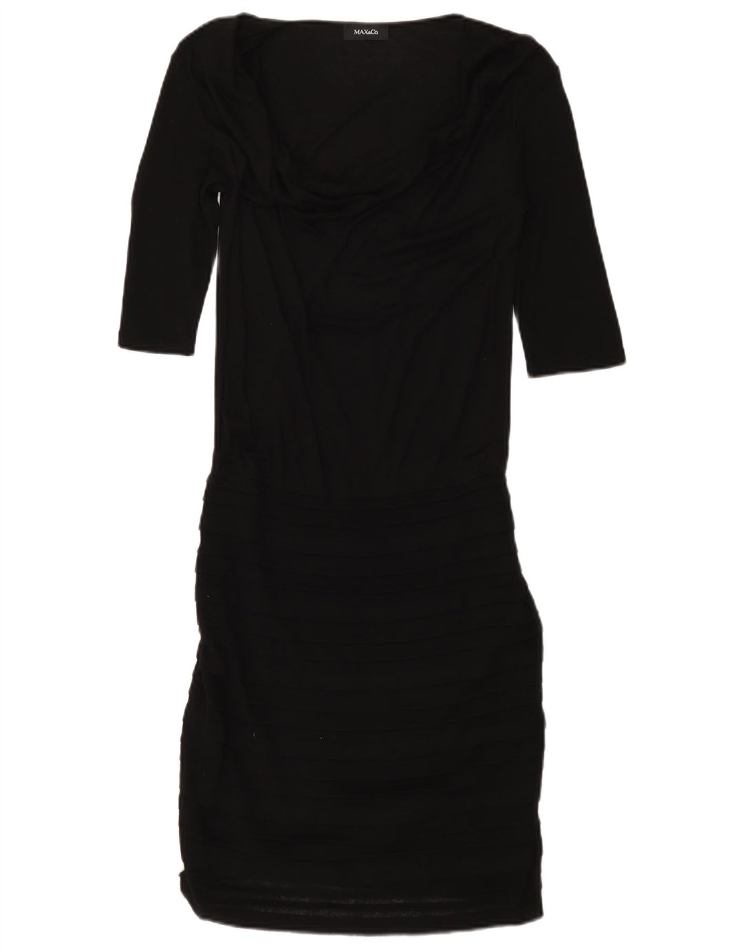 Max & Co. Robe droite à manches 3/4 pour femme UK 8 Small Noir
