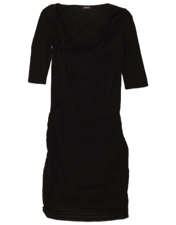 Max & Co. Robe droite à manches 3/4 pour femme UK 8 Small Noir