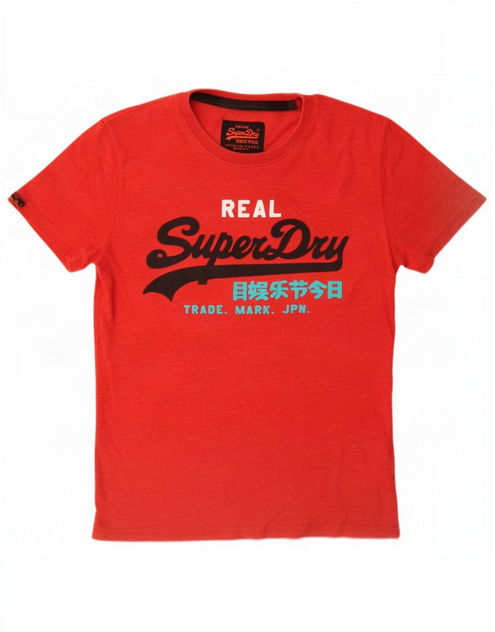 Superdry T-Shirt Graphique Homme Rouge Moyen Coton