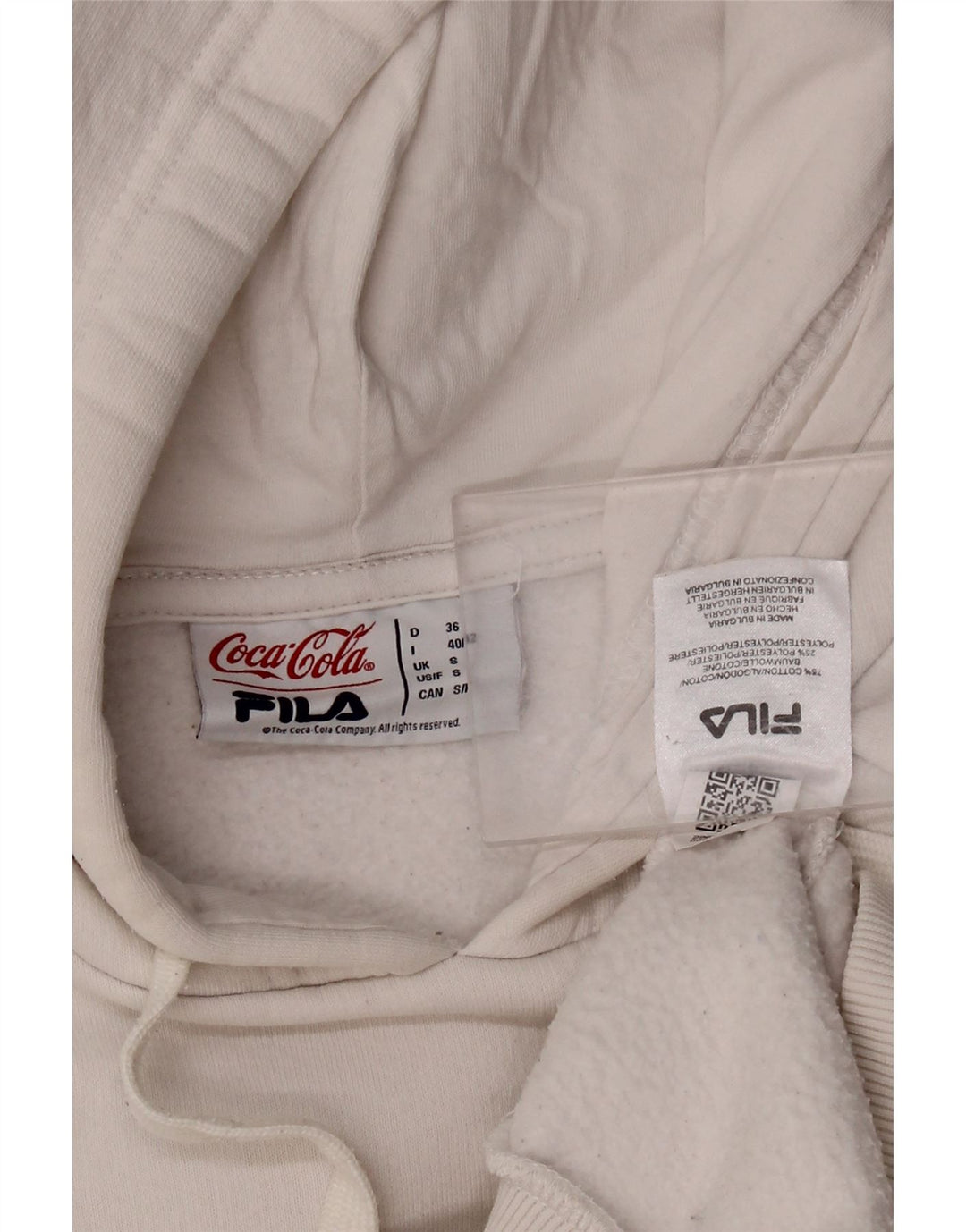 Fila Pull à Capuche Coca-Cola Graphic Homme Blanc Petit