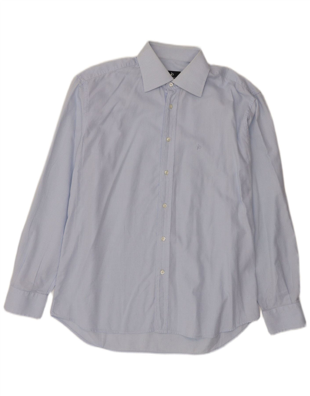 Roccobarocco Chemise homme Taille 41 16 Grand coton tacheté bleu